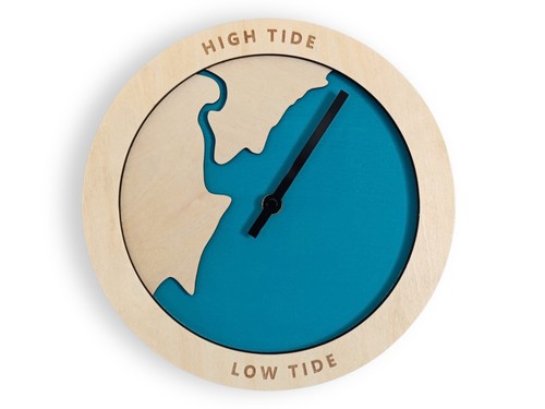 Handmade wooden tide clock - wooden,