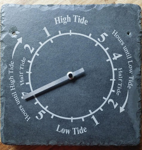 Slate tide clock - clock, tidal